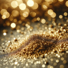 glitter lights grunge background, gold glitter defocused abstract Twinkly Lights Background. - 750438682