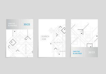 Abstract geometric connect lines and dots. Simple science graphic background. Vector network technology concept