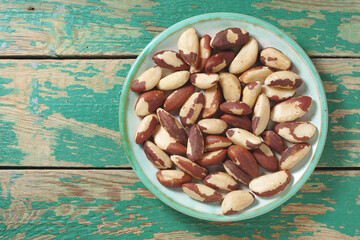 Brazilian nuts in bowl