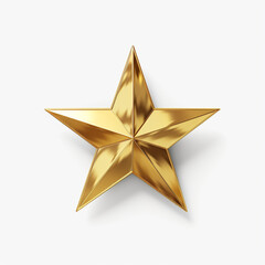 Obraz premium golden star isolated on white