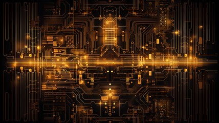 Abstract technology background. Circuit board. 3d rendering, 3d illustration.