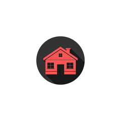 Web button house on a transparent vector background