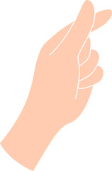 I love you hand sign. Hand making small heart illustration.