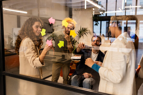 Business colleagues discussing in meeting at office