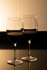 Calici di vino rosso