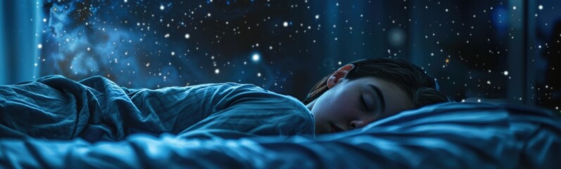 Night affirmation sleep concept background. Night background  - obrazy, fototapety, plakaty