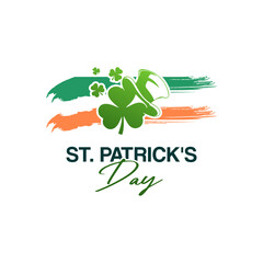 St. Patrick's Day with clover and hat