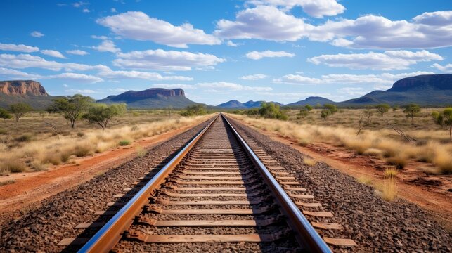 Railway tracks stretching into the distance