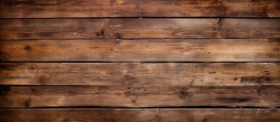 Fototapeta na wymiar Rustic Wooden Wall Revealing Natural Brown Stain - Vintage Background Texture for Design
