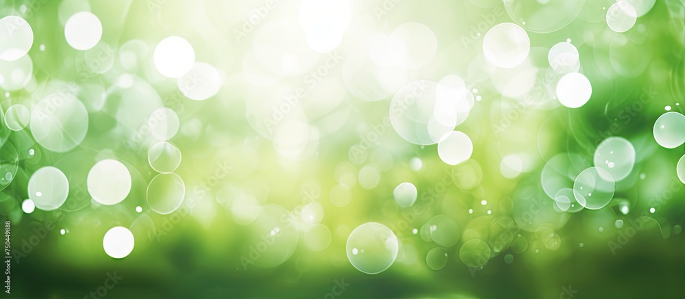 Aufkleber vibrant green bokeh background with a touch of serenity and elegance