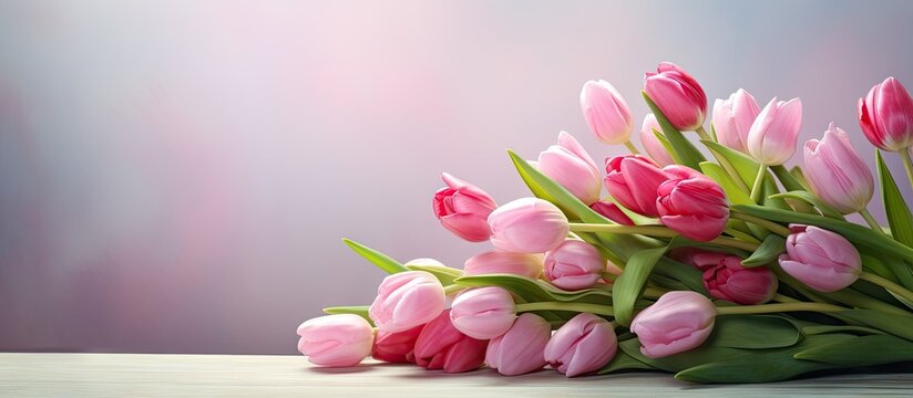Vibrant Pink Tulips Floral Arrangement for Mother's Day Celebration and Love Expressions