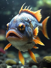Fascinating Creatures Fish with Legs. Generative AI