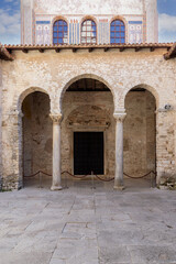 Medieval Euphrasian Basilica, roman catholic church in Byzantine style, Porec, Croatia, Istria