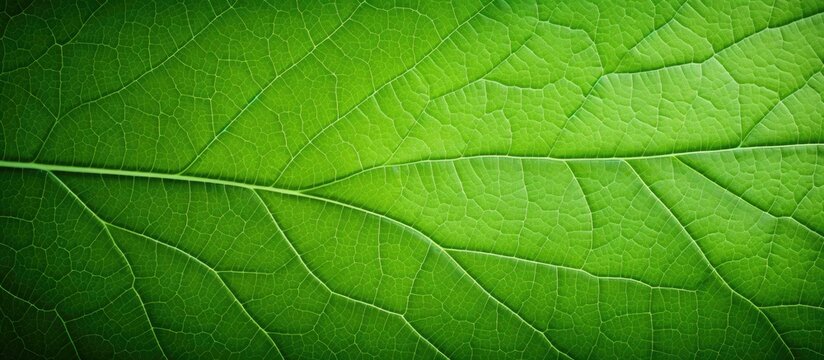 Enchanting Macro of a Green Leaf Revealing Nature's Delicate Patterns and Beauty