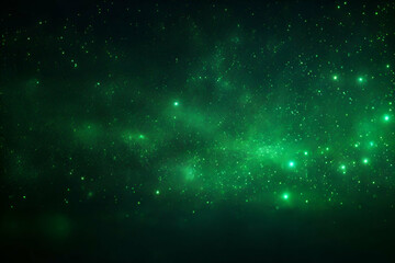 Fototapeta premium scenery green color lighting in bokeh on black screen with blurry vision style