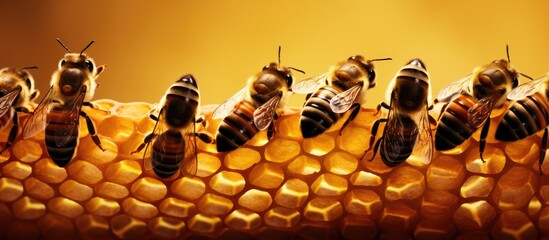 Busy Bees Gather on Ripe Fruit, Creating a Buzzing Scene of Nature's Harmony