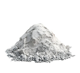 3d rendering of a pile of paster mixes mortar. Isolated on a transparent background. Construction and Repair. Building and Reconstruction