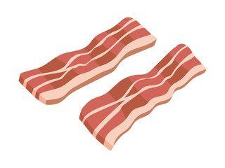 手描きのベーコンのベクターイラスト