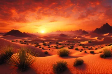 Küchenrückwand glas motiv Fantastic Desert Landscape (PNG 8208x5472) © CreativityMultiverse