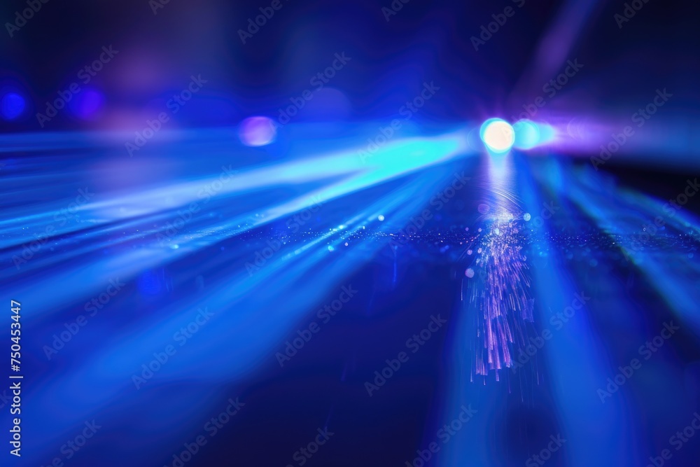 Poster abstract blurry image of a blue light. suitable for design projects