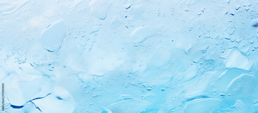 Aufkleber captivating macro close-up of melting snowflakes on glass surface with droplets