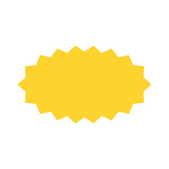 Yellow sticker, banner vector icon