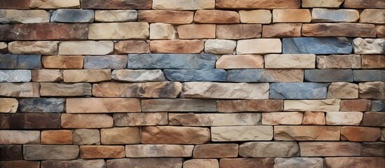 Rugged Stone Block Wall Texture with Grungy Details for Urban Design Projects