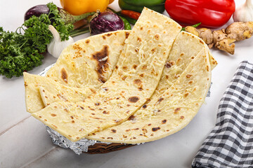 Indian bread cheese garlic naan