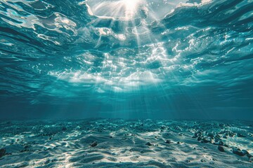 Fototapeta na wymiar Sunlight streaming through water, perfect for nature themes