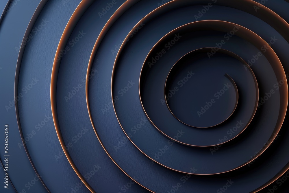 Poster intricate spiral design on a blue background. perfect for graphic design projects