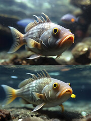 Fascinating Creatures Fish with Legs. Generative AI