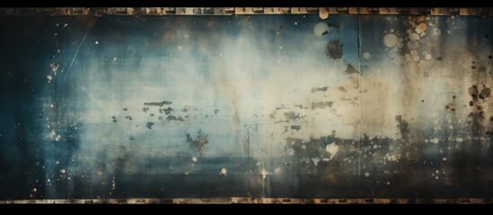Vintage Super 8 8mm Film Frame with Rough Worn Edges and Black Border Texture - obrazy, fototapety, plakaty