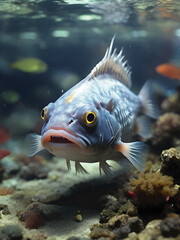 Fascinating Creatures Fish with Legs. Generative AI