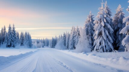 Fototapeta premium 雪道