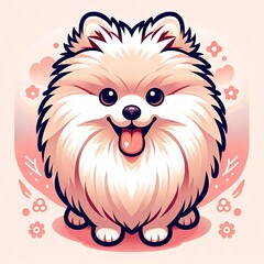 Boundless Bliss: Lively Spitz Illustration to Lift Your Spirits
