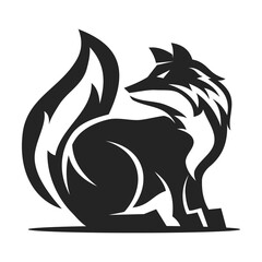 Fox Logo template Isolated. Brand Identity. Abstract Vector graphic