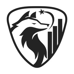 Fox Logo template Isolated. Brand Identity. Abstract Vector graphic