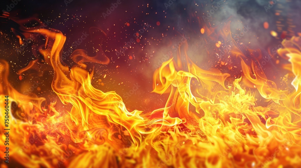 Poster a close up of a fire on a black background. ideal for backgrounds or abstract designs