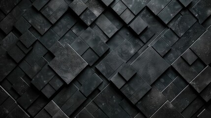 A black and white photo of a wall made of squares. Suitable for architectural and abstract backgrounds