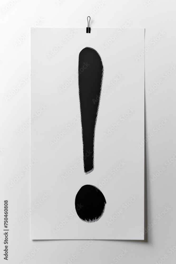 Poster black and white picture of a question mark, suitable for various projects