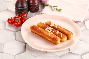 Fried cheese sticks for snack