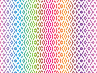 Vector colorful seamless geometric gradient pattern with rainbow rhombuses