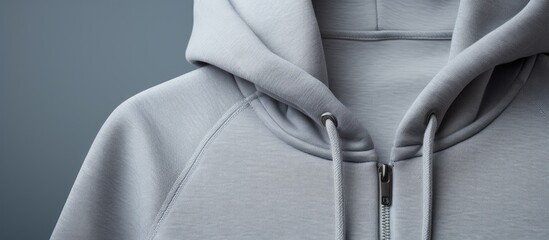 Stylish Grey Hoodie with Zipper Detail - Urban Fashion Apparel Concept