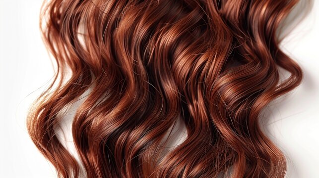 Detailed Shot Of Red Wavy Hair, Suitable For Beauty And Fashion Concepts