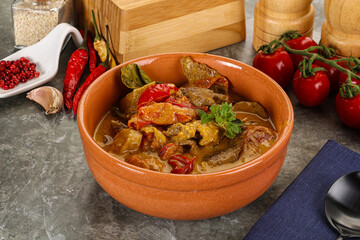 Yellow THai curry with beef