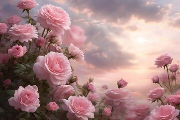 Whispers tale garden of rozes. AI generated illustration