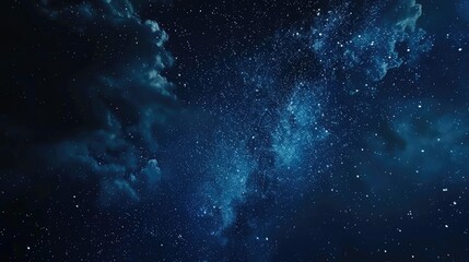 Fototapeta premium Peaceful night sky with stars and clouds. Perfect for backgrounds or dreamy designs
