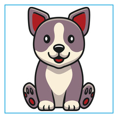 Obraz premium cute Sadie flat color vector illustration 