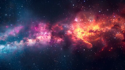 Embark on a Cosmic Journey Through Galaxies and Stars. Concept Astrophotography, Space Exploration,...