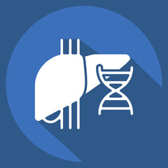 Icon Liver Cysts. related to Hepatologist symbol. long shadow style. simple design editable. simple illustration